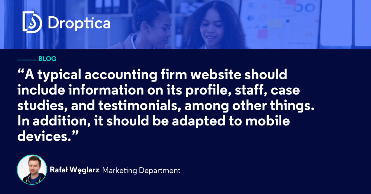 5 best accounting firm websites attractive examples Droptica